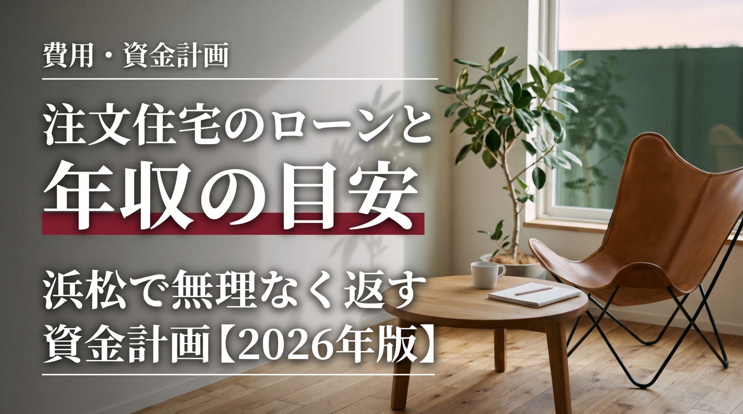 注文住宅のローンと年収の目安｜浜松で無理なく返す資金計画【2026年版】