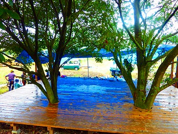 こどもむら ウッドデッキ完成 浜松で安心の注文住宅を建てる工務店 都田建設 平屋 ガレージ 和モダンの実績多数